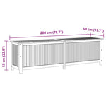 Putekasse 200X50X58 Cm Heltre Akasie