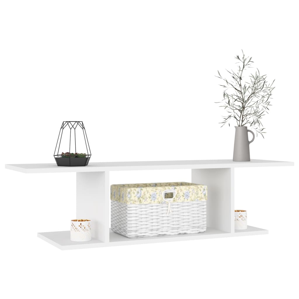Veggmontert Tv-Benk Hvit 103X30X26,5 Cm
