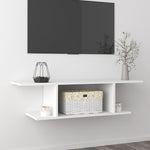 Veggmontert Tv-Benk Hvit 103X30X26,5 Cm