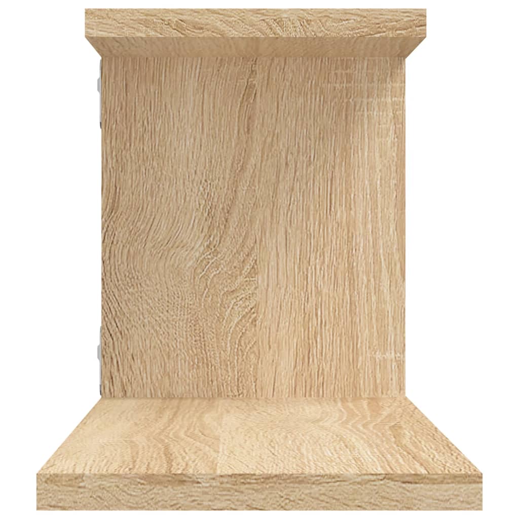 Veggmontert Tv-Hylle Sonoma Eik 125X18X23 Cm Konstruert Tre
