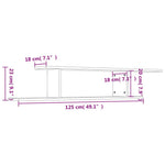 Veggmontert Tv-Hylle Sonoma Eik 125X18X23 Cm Konstruert Tre