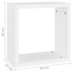 Vegghyller Kubeformet 2 Stk Hvit 30X15X30 Cm