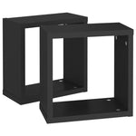 Vegghyller Kubeformet 2 Stk Svart 30X15X30 Cm