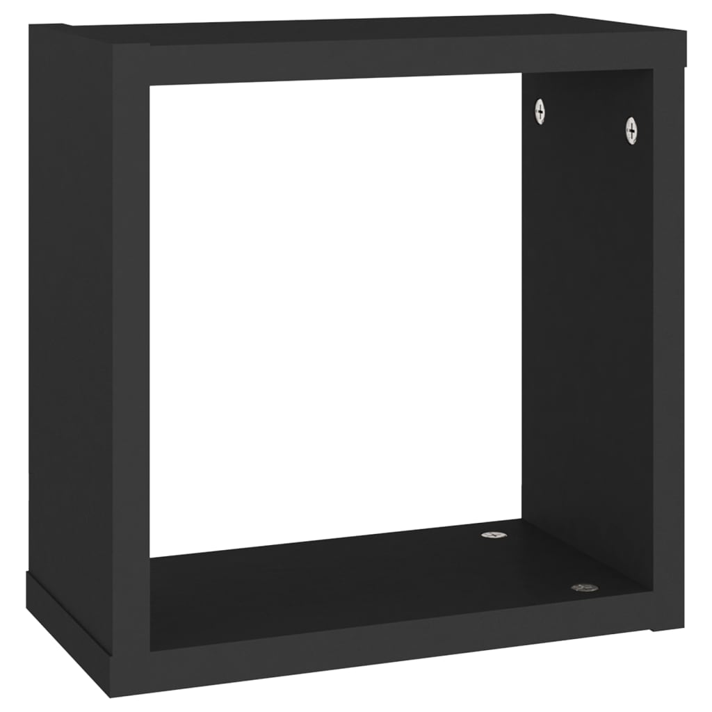 Vegghyller Kubeformet 2 Stk Svart 30X15X30 Cm