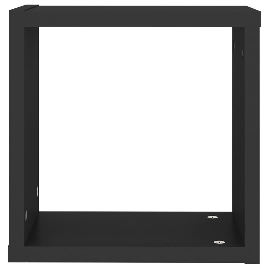 Vegghyller Kubeformet 2 Stk Svart 30X15X30 Cm