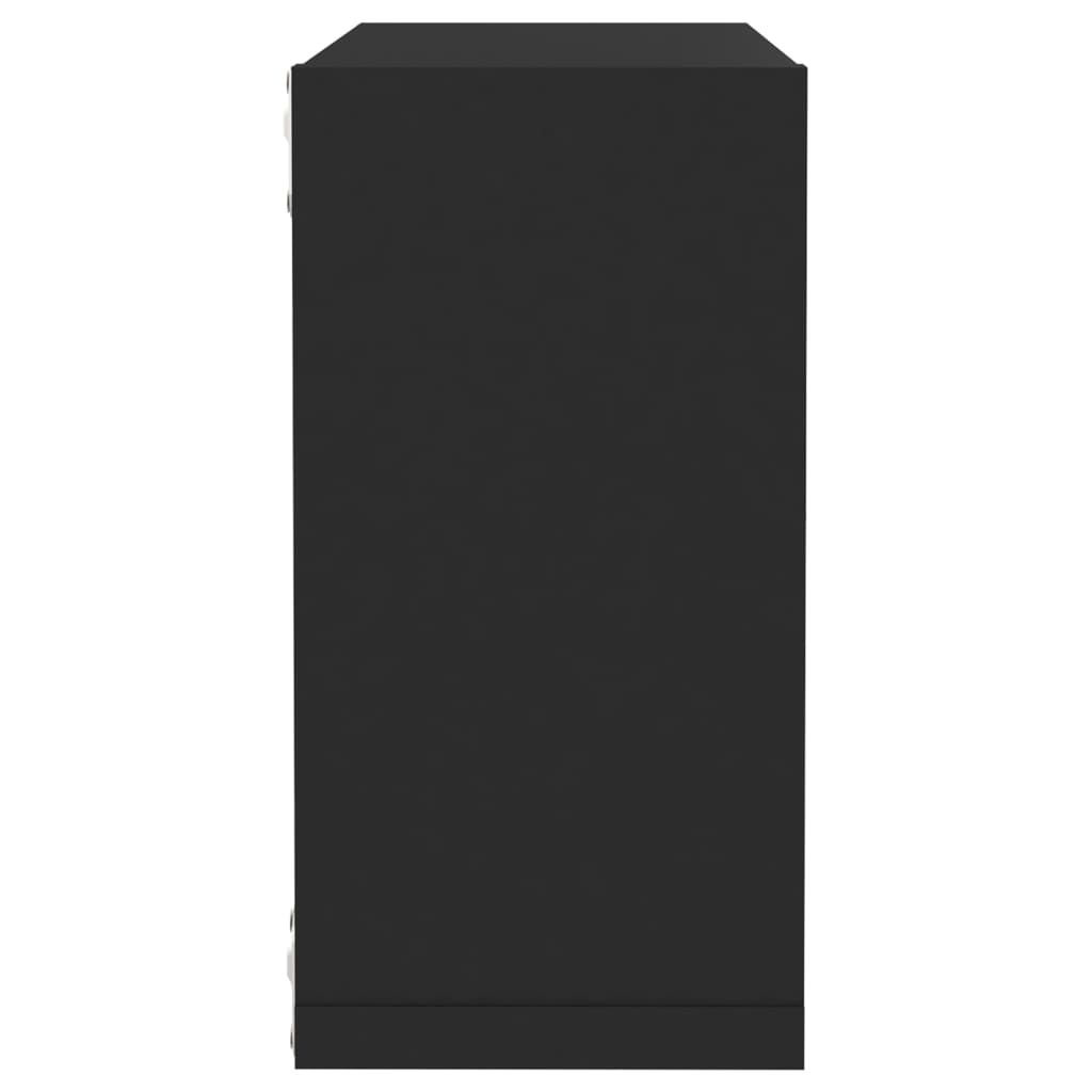 Vegghyller Kubeformet 2 Stk Svart 30X15X30 Cm