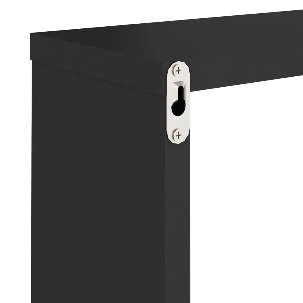 Vegghyller Kubeformet 2 Stk Svart 30X15X30 Cm
