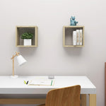 Vegghyller Kubeformet 2 Stk Sonoma Eik 30X15X30 Cm