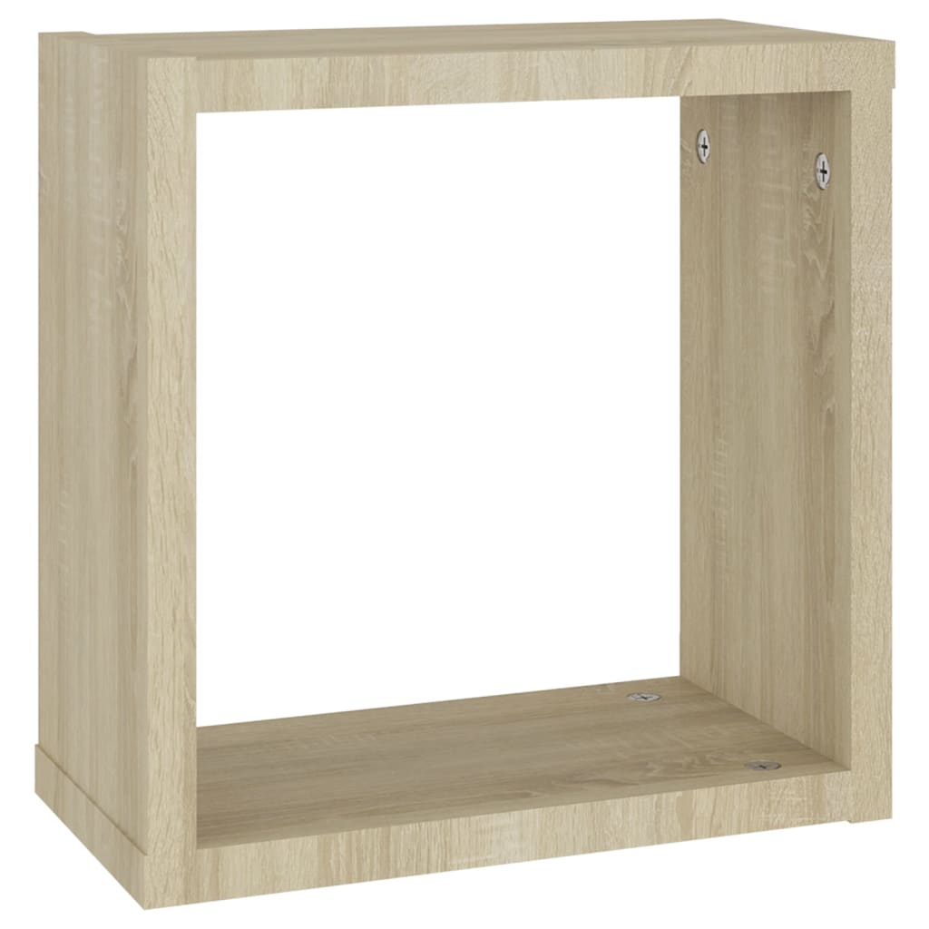 Vegghyller Kubeformet 2 Stk Sonoma Eik 30X15X30 Cm