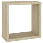 Vegghyller Kubeformet 2 Stk Sonoma Eik 30X15X30 Cm