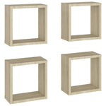 Vegghyller Kubeformet 4 Stk Sonoma Eik 30X15X30 Cm