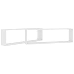 Vegghyller Kubeformet 2 Stk Hvit 100X15X30 Cm Konstruert Tre