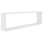 Vegghyller Kubeformet 2 Stk Hvit 100X15X30 Cm Konstruert Tre