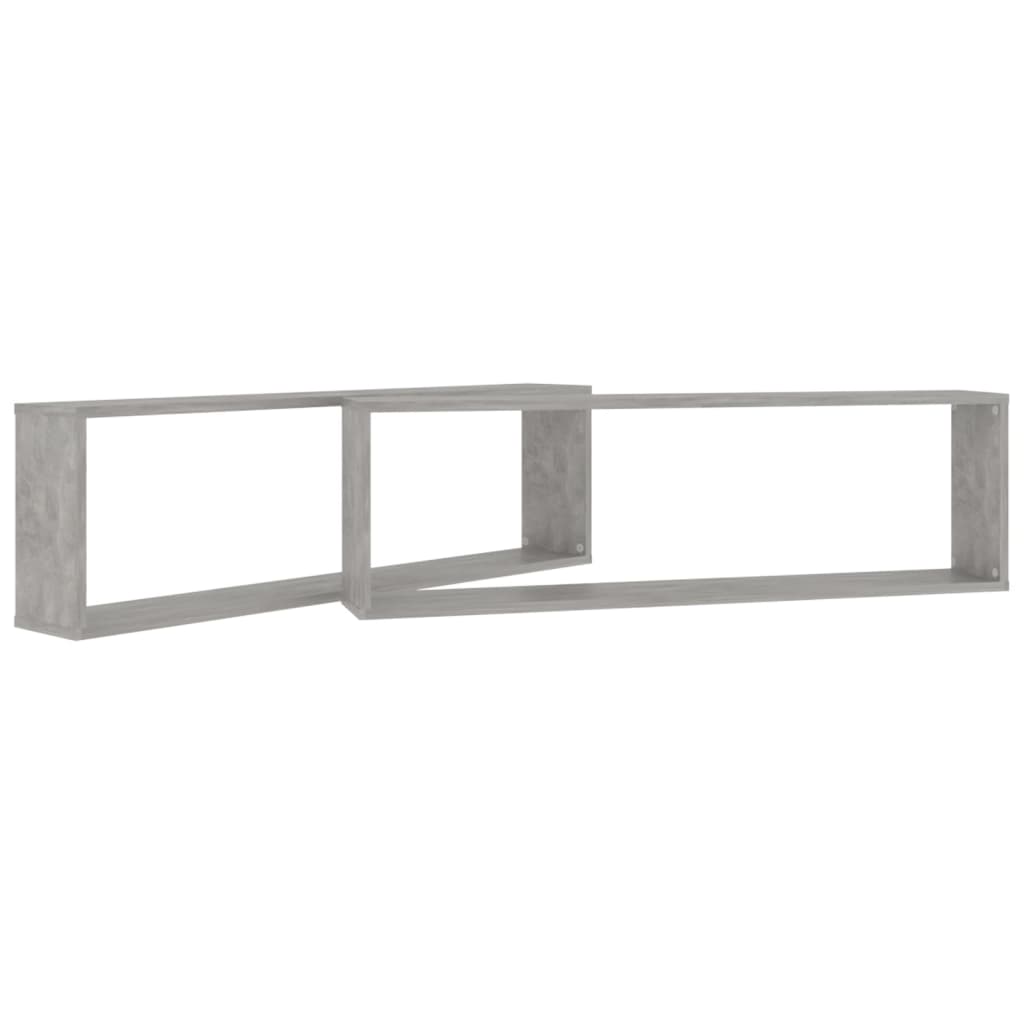 Vegghyller Kube 2 Stk Betonggrå 100X15X30 Cm Konstruert Tre