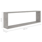 Vegghyller Kube 2 Stk Betonggrå 100X15X30 Cm Konstruert Tre