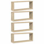Vegghyller Kubeformet 4 Stk Sonoma Eik 60X15X23 Cm Sponplate