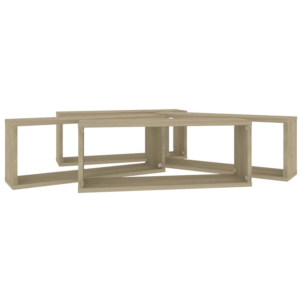 Vegghyller Kubeformet 4 Stk Sonoma Eik 60X15X23 Cm Sponplate