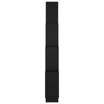 Kubeformet Vegghylle Svart 90X15X119 Cm Konstruert Tre