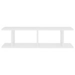 Vegghyller 2 Stk Hvit 75X18X20 Cm Konstruert Tre