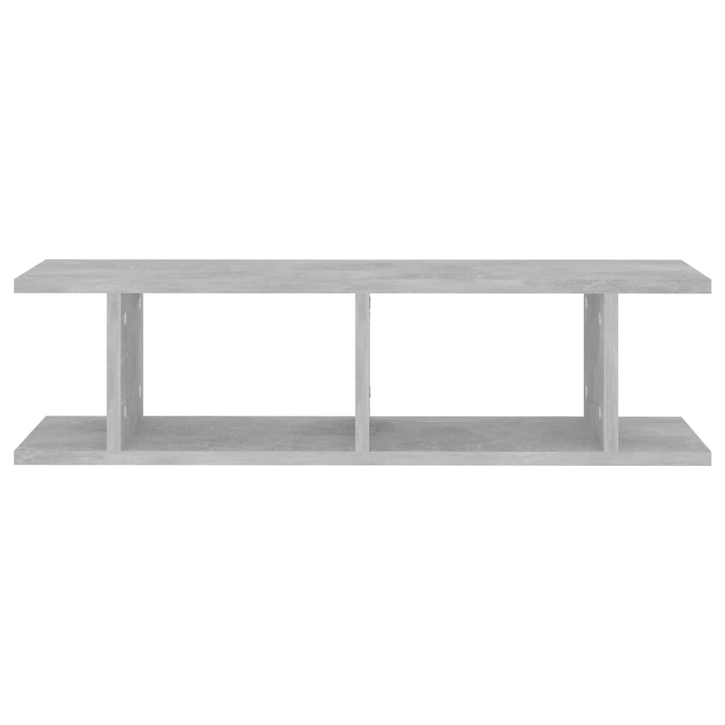 Vegghyller 2 Stk Betonggrå 75X18X20 Cm Konstruert Tre
