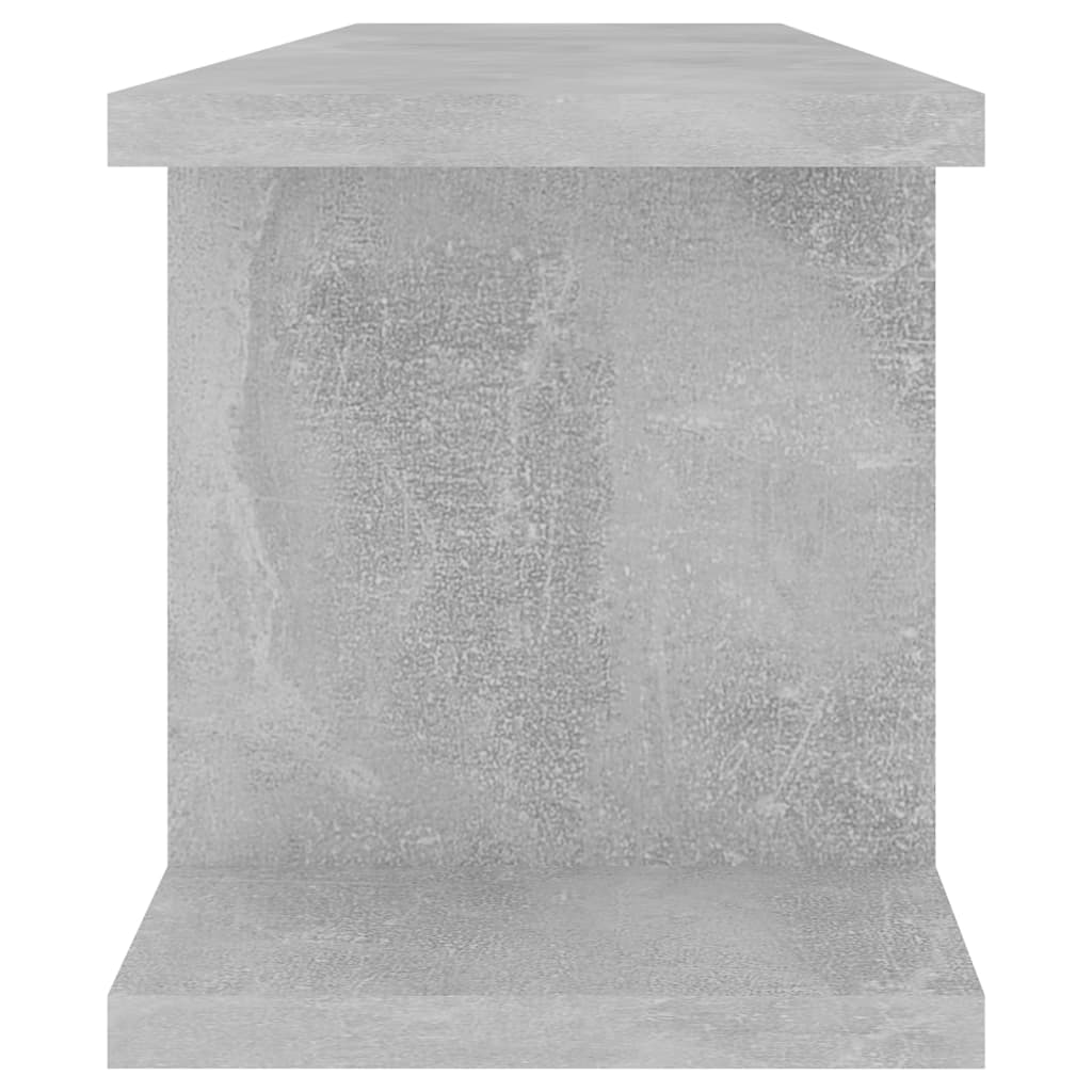 Vegghyller 2 Stk Betonggrå 75X18X20 Cm Konstruert Tre