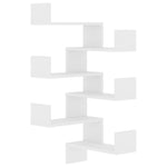 Veggmonterte Hjørnehyller 2 Stk Hvit 40X40X50 Cm Konstruert Tre