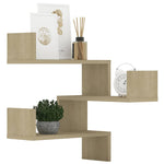 Veggmonterte Hjørnehyller 2 Stk Sonoma Eik 40X40X50 Cm Sponplate