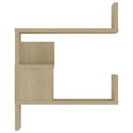 Veggmonterte Hjørnehyller 2 Stk Sonoma Eik 40X40X50 Cm Sponplate
