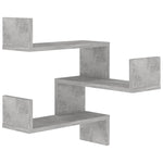 Veggmontert Hjørnehylle Betonggrå 40X40X50 Cm Konstruert Tre