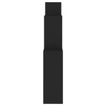 Kubeformet Vegghylle Svart 80X15X78,5 Cm Konstruert Tre