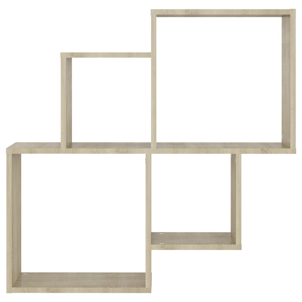 Kubeformet Vegghylle Sonoma Eik 80X15X78,5 Cm Konstruert Tre