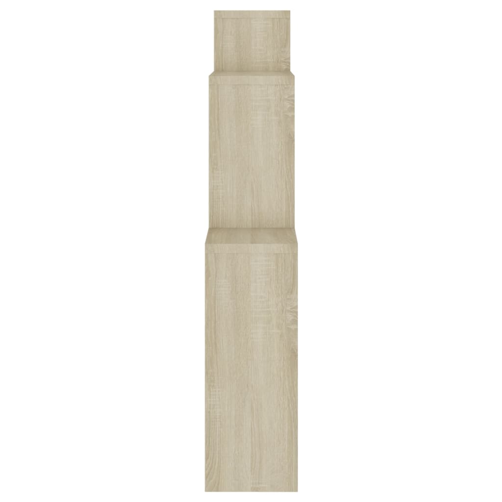 Kubeformet Vegghylle Sonoma Eik 80X15X78,5 Cm Konstruert Tre