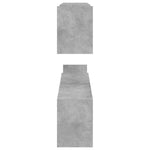 Vegghyller 2 Stk Betonggrå 100X15X20 Cm Konstruert Tre