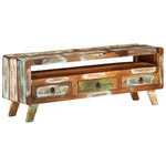 Tv-Benk 110X30X40 Cm Gjenvunnet Heltre Flerfarget