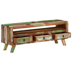 Tv-Benk 110X30X40 Cm Gjenvunnet Heltre Flerfarget