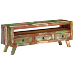Tv-Benk 110X30X40 Cm Gjenvunnet Heltre Flerfarget