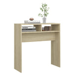 Konsollbord Sonoma Eik 78X30X80 Cm Konstruert Tre