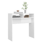 Konsollbord Høyglans Hvit 78X30X80 Cm Konstruert Tre
