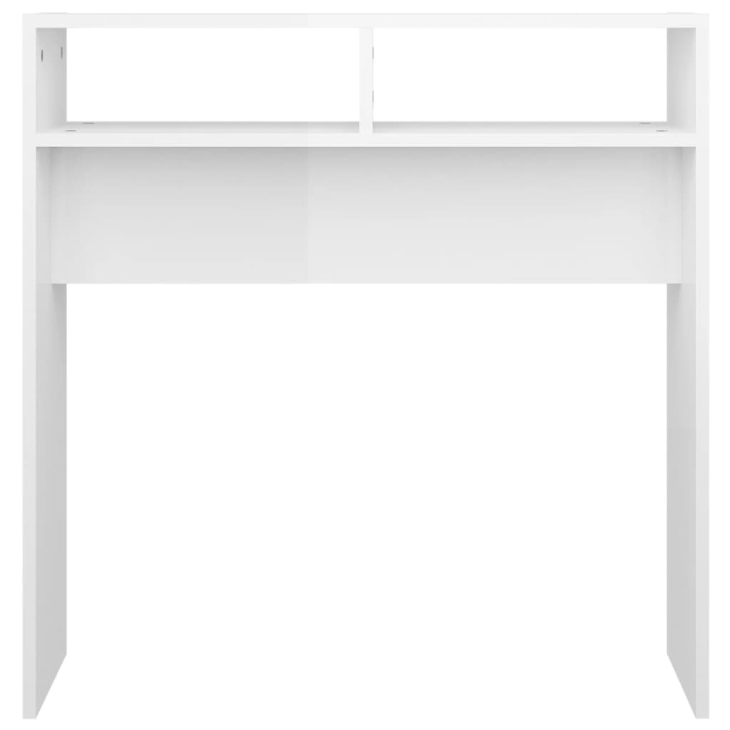Konsollbord Høyglans Hvit 78X30X80 Cm Konstruert Tre