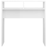 Konsollbord Høyglans Hvit 78X30X80 Cm Konstruert Tre
