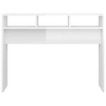 Konsollbord Høyglans Hvit 105X30X80 Cm Konstruert Tre