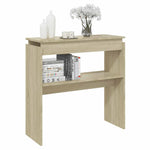 Konsollbord Sonoma Eik 80X30X80 Cm Konstruert Tre