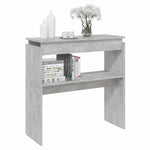 Konsollbord Betonggrå 80X30X80 Cm Konstruert Tre