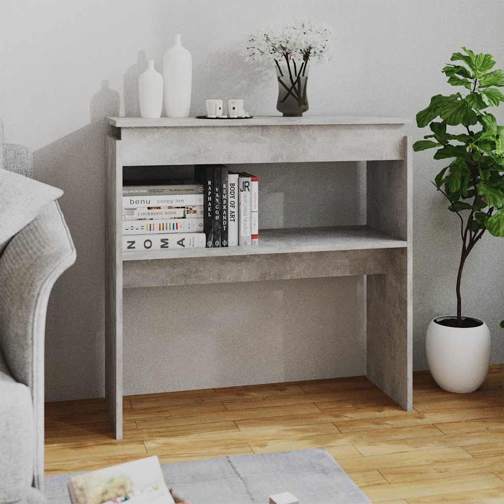 Konsollbord Betonggrå 80X30X80 Cm Konstruert Tre
