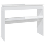 Konsollbord Høyglans Hvit 102X30X80 Cm Konstruert Tre