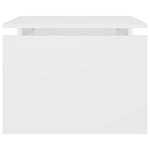 Salongbord Hvit 68X50X38 Cm Konstruert Tre