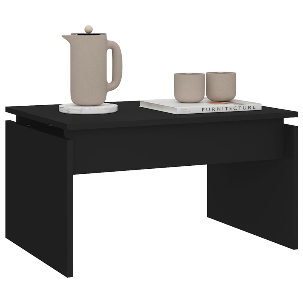 Salongbord Svart 68X50X38 Cm Konstruert Tre