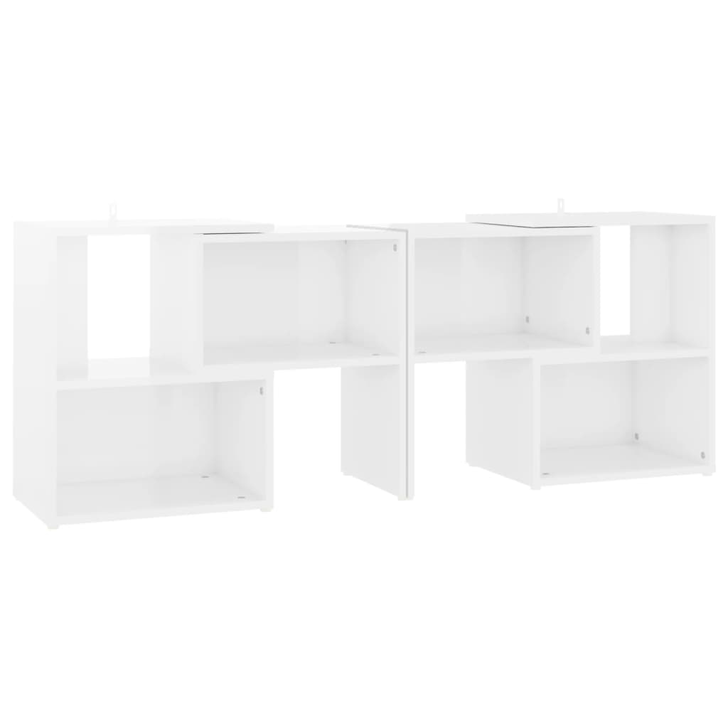 Tv-Benk Høyglans Hvit 104X30X52 Cm Konstruert Tre