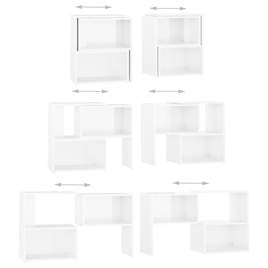 Tv-Benk Høyglans Hvit 104X30X52 Cm Konstruert Tre