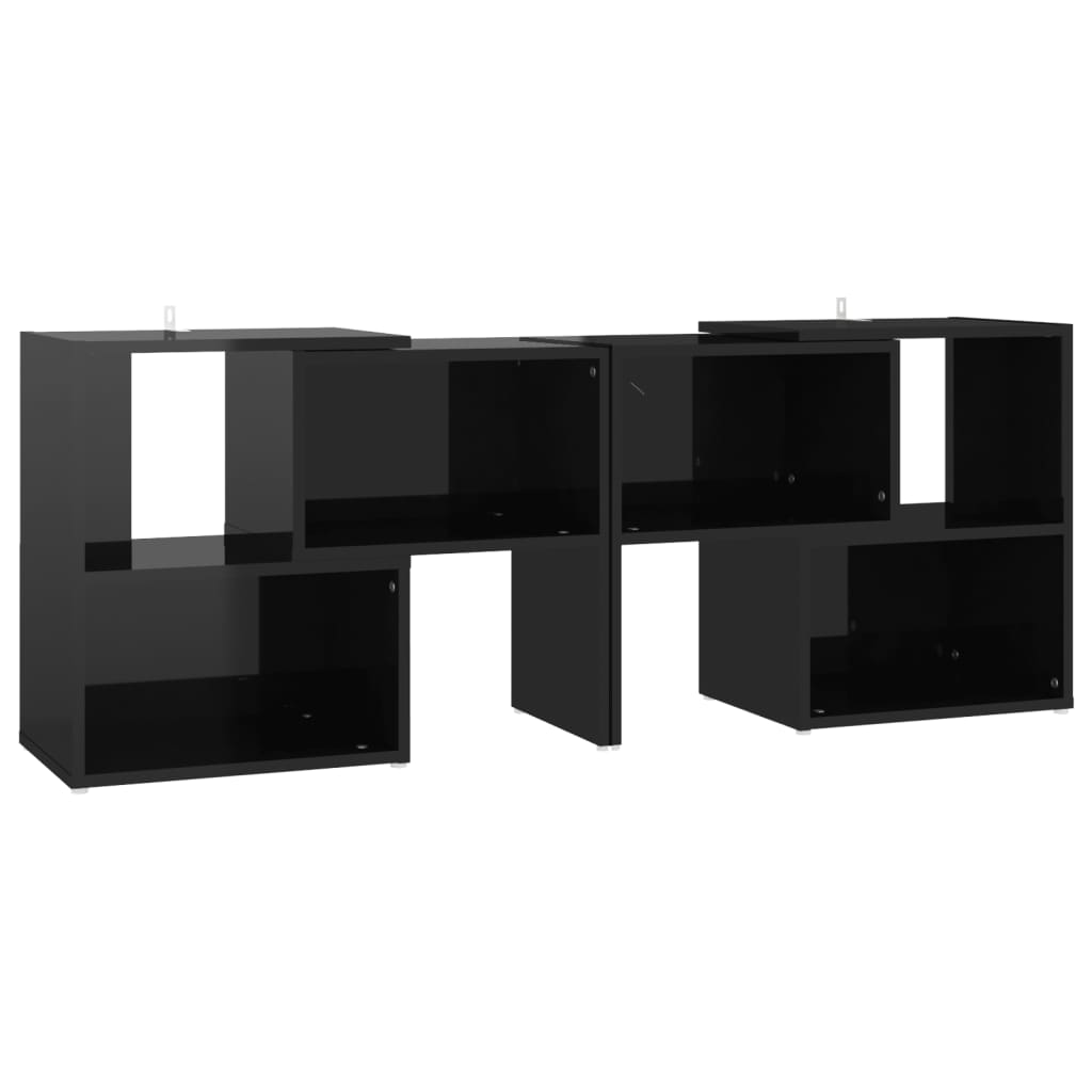 Tv-Benk Høyglans Svart 104X30X52 Cm Konstruert Tre